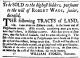 Robert Wade Jr.-Sale of Land