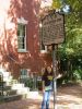 Aliyah in front of Robert E. Lee's boyhood home in Alexandria, Virginia