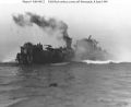 The U.S.S. Rich after striking a mine at sea during the invasion of Normandy..Ship of Hassell Spencer Coward